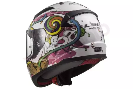 Dječja motociklistička kaciga koja pokriva cijelo lice LS2 FF353J RAPID MINI CRAZY POP W/PINK S-3