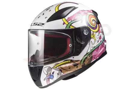 Dječja motociklistička kaciga koja pokriva cijelo lice LS2 FF353J RAPID MINI CRAZY POP W/PINK M - AK10353J21144