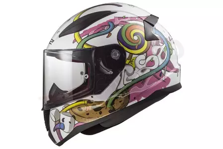 Dječja motociklistička kaciga koja pokriva cijelo lice LS2 FF353J RAPID MINI CRAZY POP W/PINK M-2