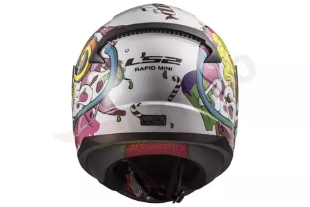 Dječja motociklistička kaciga koja pokriva cijelo lice LS2 FF353J RAPID MINI CRAZY POP W/PINK M-4