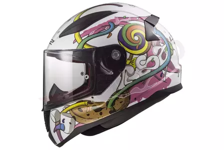LS2 FF353J RAPID MINI CRAZY POP W/PINK casco integral de moto para niños L-2
