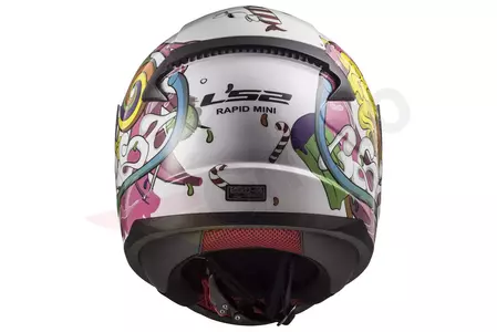 LS2 FF353J RAPID MINI CRAZY POP W/PINK casco moto integrale per bambini L-4