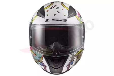 LS2 FF353J RAPID MINI CRAZY POP W/PINK casco moto integrale per bambini L-8
