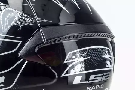 Motociklistička kaciga koja pokriva cijelo lice LS2 FF353 RAPID CRYPT BLACK WHITE XS-11
