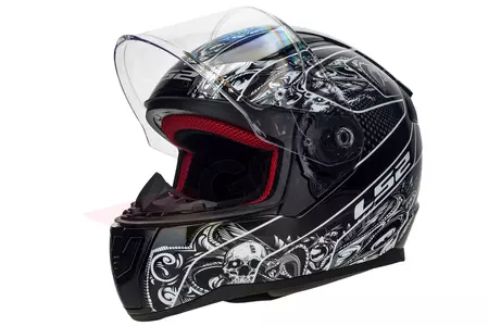Motociklistička kaciga koja pokriva cijelo lice LS2 FF353 RAPID CRYPT BLACK WHITE XS-1