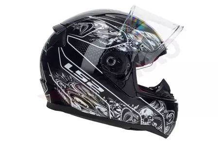 Motociklistička kaciga koja pokriva cijelo lice LS2 FF353 RAPID CRYPT BLACK WHITE XS-5