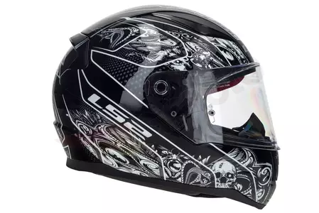 Motociklistička kaciga koja pokriva cijelo lice LS2 FF353 RAPID CRYPT BLACK WHITE M-4