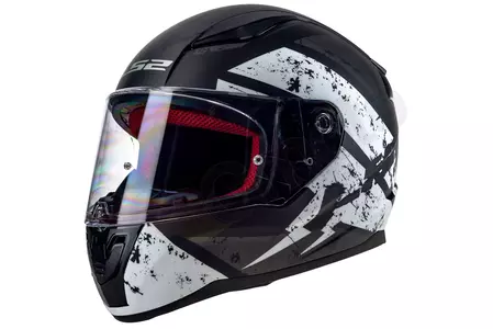 LS2 FF353 RAPID DEADBOLT MATT BLACK WHITE 3XL capacete integral de motociclista-2
