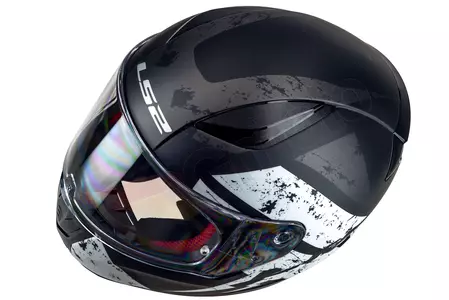 LS2 FF353 RAPID DEADBOLT MATT BLACK WHITE 3XL capacete integral de motociclista-8