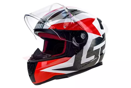 Motociklistička kaciga koja pokriva cijelo lice LS2 FF353 RAPID GRID WHITE RED XS-1