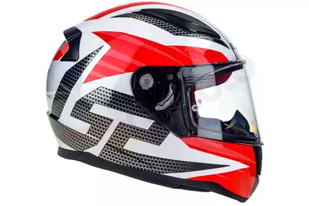 Motociklistička kaciga koja pokriva cijelo lice LS2 FF353 RAPID GRID WHITE RED XS-4