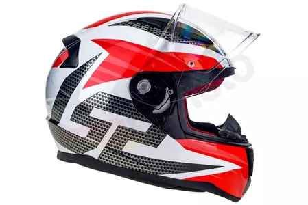 Motociklistička kaciga koja pokriva cijelo lice LS2 FF353 RAPID GRID WHITE RED XS-5