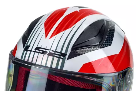 Motociklistička kaciga koja pokriva cijelo lice LS2 FF353 RAPID GRID WHITE RED L-10