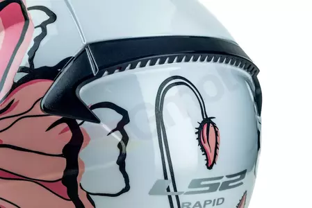 Motociklistička kaciga koja pokriva cijelo lice LS2 FF353 RAPID POPPIES WHITE PINK XS-11