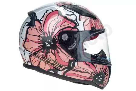 Motociklistička kaciga koja pokriva cijelo lice LS2 FF353 RAPID POPPIES WHITE PINK XS-4