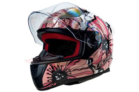 Kask integralny LS2 FF353 RAPID POPPIES WHITE PINK M