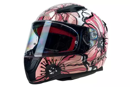 LS2 FF353 RAPID POPPIES BRANCO ROSA M capacete integral de motociclista-2