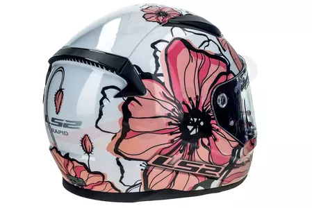 LS2 FF353 RAPID POPPIES BRANCO ROSA M capacete integral de motociclista-6