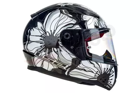 Motociklistička kaciga koja pokriva cijelo lice LS2 FF353 RAPID POPPIES BLACK WHITE XS-4