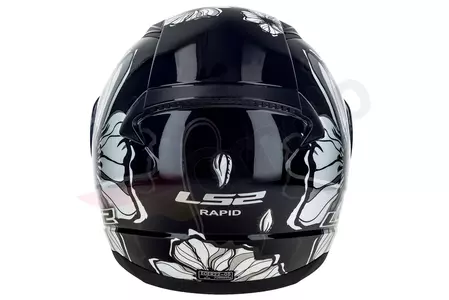 Motociklistička kaciga koja pokriva cijelo lice LS2 FF353 RAPID POPPIES BLACK WHITE XS-7