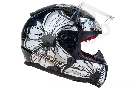 Motociklistička kaciga koja pokriva cijelo lice LS2 FF353 RAPID POPPIES BLACK WHITE S-5
