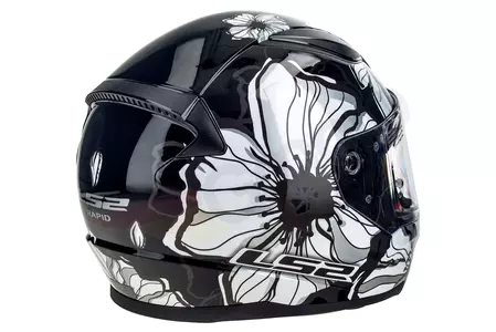 Motociklistička kaciga koja pokriva cijelo lice LS2 FF353 RAPID POPPIES BLACK WHITE S-6