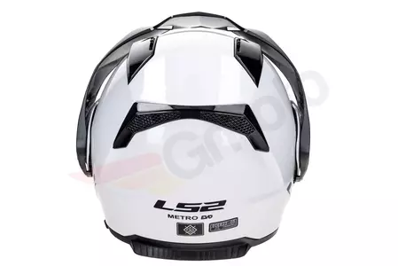 LS2 FF324 METRO EVO SOLID WHITE P/J XL casco moto mandíbula-10