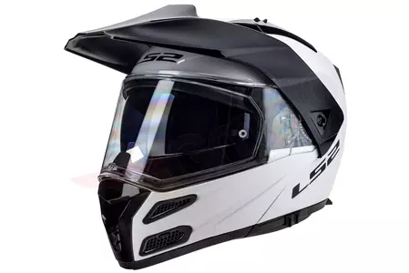 LS2 FF324 METRO EVO SOLID WHITE P/J XL casco moto mandíbula-1