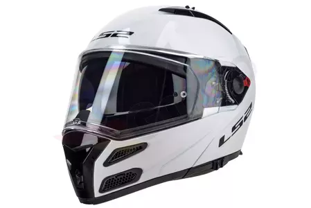 LS2 FF324 METRO EVO SOLID WHITE P/J XL casco moto mandíbula-2
