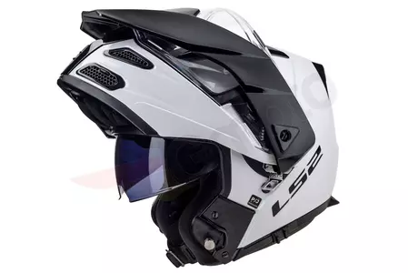LS2 FF324 METRO EVO SOLID WHITE P/J XL casco moto mandíbula-3