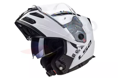 LS2 FF324 METRO EVO SOLID WHITE P/J XL casco moto mandíbula-4