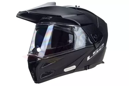 LS2 FF324 METRO EVO SOLID MATT BLACK P/J XXS casco moto mandíbula-1