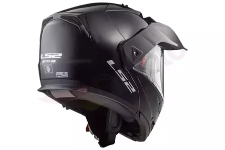 LS2 FF324 METRO EVO SOLID NEGRO P/J L casco moto mandíbula-2