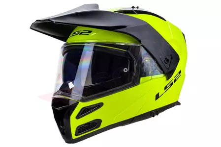 LS2 FF324 METRO EVO GLOSS HI-VIS YELLOW P/J XXL casco moto mandíbula-1