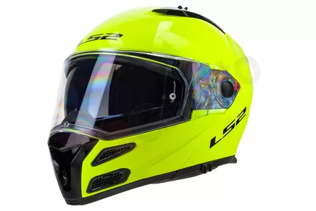 LS2 FF324 METRO EVO GLOSS HI-VIS YELLOW P/J XXL casco moto mandíbula-2