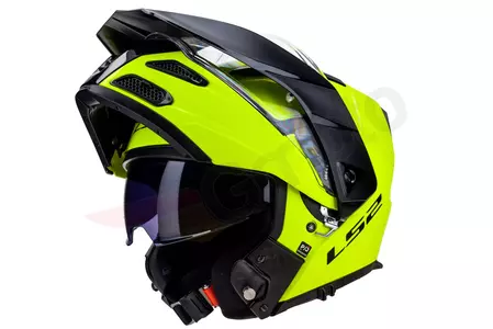 LS2 FF324 METRO EVO GLOSS HI-VIS YELLOW P/J XXL casco moto mandíbula-3