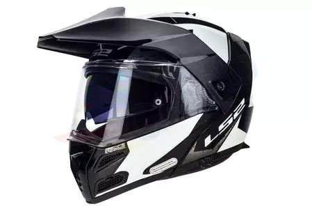 LS2 FF324 METRO EVO SUB BLANCO NEGRO P/J XXS casco moto mandíbula-1