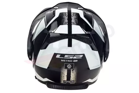 LS2 FF324 METRO EVO SUB BLANCO NEGRO P/J S casco moto mandíbula-9