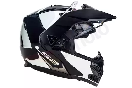 Kask motocyklowy szczękowy LS2 FF324 METRO EVO SUB WHITE BLACK P/J 3XL-6