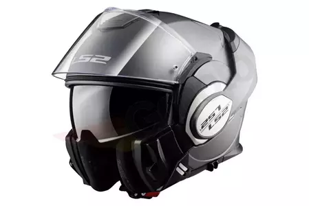LS2 FF399 VALIANT SOLID MAT TITANIUM XXL casco de moto mandíbula-1