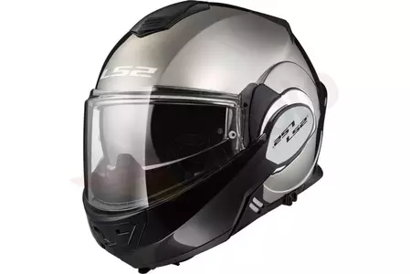 LS2 FF399 VALIANT SOLID CHROME M casco moto mandíbula-2