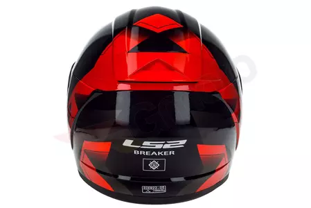 Motociklistička kaciga koja pokriva cijelo lice LS2 FF390 BREAKER PHYSICS BLACK RED XXS-8