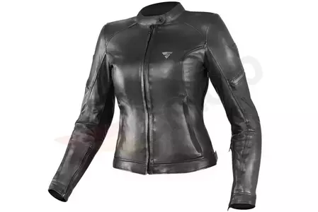 Shima Monaco chaqueta de moto de cuero de las mujeres negro L-1