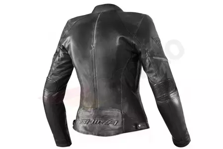 Shima Monaco chaqueta de moto de cuero de las mujeres negro L-2