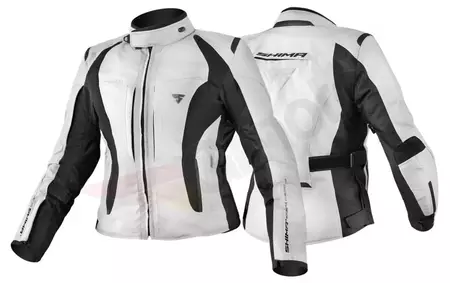 Shima Volante chaqueta moto textil mujer gris negro XS-3