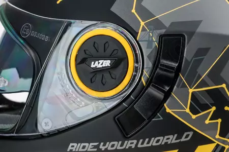 Lazer Bayamo Adam Replica casco integral de moto negro amarillo mate 2XL-13