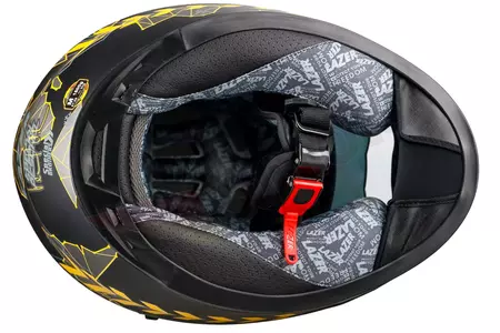 Lazer Bayamo Adam Replica casco integral de moto negro amarillo mate L-14
