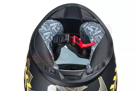 Lazer Bayamo Adam Réplica de capacete integral de motociclista preto amarelo mate M-15