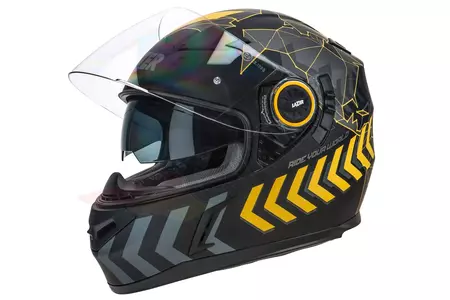 Lazer Bayamo Adam Réplica de capacete integral de motociclista preto amarelo mate S-1