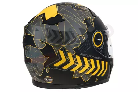 Lazer Bayamo Adam Réplica de capacete integral de motociclista preto amarelo mate S-7
